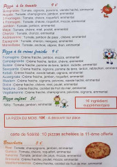 Menu Titipizza - Les pizzas et bruschettas