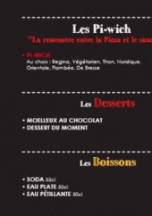 Menu Tomi Pizza - Les desserts et boissons