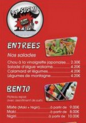 Menu Ty Sushi - Les entrées, les bentos et les sushis 