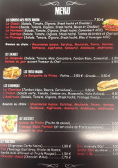 Menu Un Truck de Ouf - La carte 