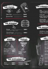 Menu Une frite une fois - Les frites, burgers, formules,...
