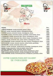 Menu Valeopizza - Pizzas