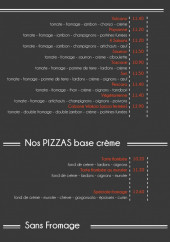 Menu Wakoo Pizza - Les pizzas suite