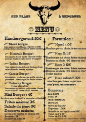 Menu Wanted burger - Les burgers, frites,...
