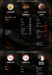 Menu Wok'n Go - Wok, formules, boissons,....