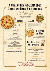 Menu Baïla Pizza - Nouveautés gourmandes