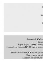 Menu Chez Papa - Chez Papa Joinville - Mises en bouche et salades