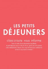 Menu class'croute - Les petits déjeuners