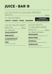 Menu Cojean - juice bar