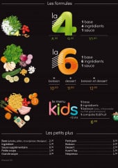 Menu Eat Salad - Les formules du bar à salades