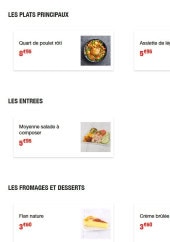 Menu Flunch - Les plats principaux