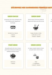 Menu Green sur mesure - Les formules