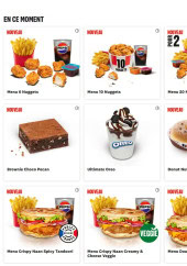 Menu KFC - Nouveautés