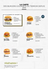 Menu Les Burgers de Papa - Les burgers