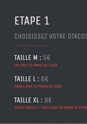 Menu O'tacos - Les choix des tacos