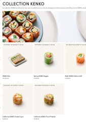 Menu Sushi Shop - Collection  kenko
