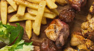 Courtepaille - brochette de poulet, et brochette de canard