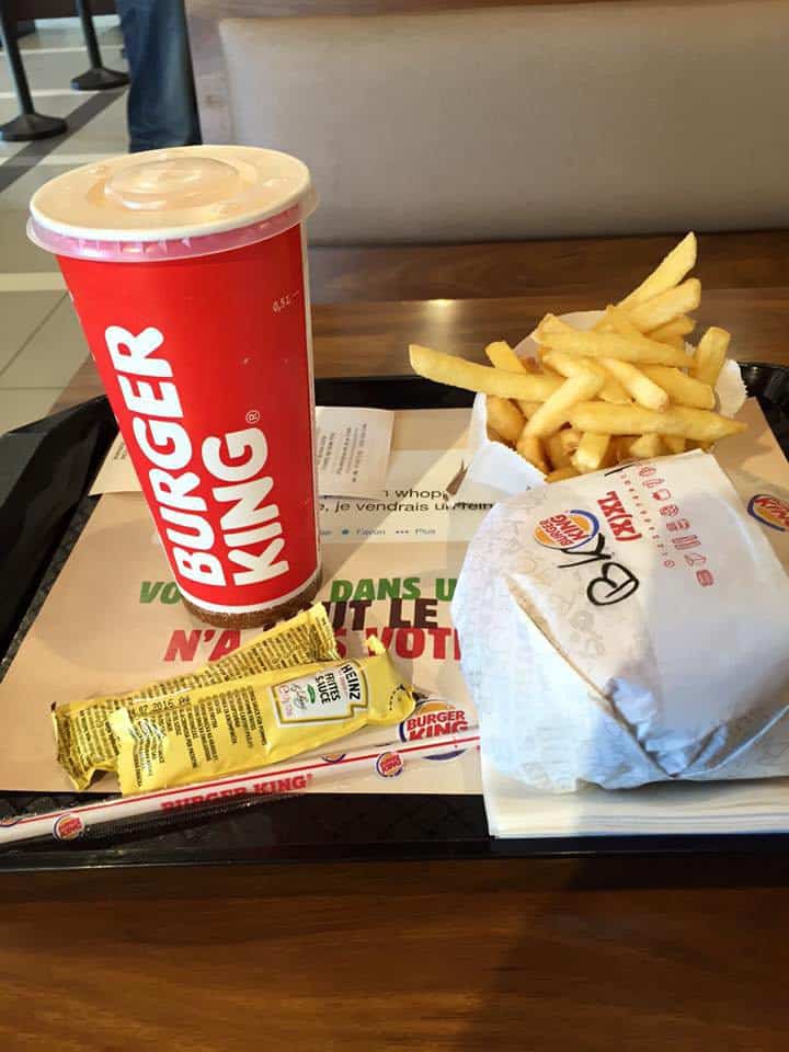 Burger King - Formule burger frites