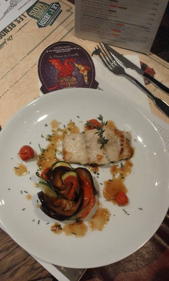 3 Brasseurs - Filet de lieu noir et son tian de légumes, jus au thym