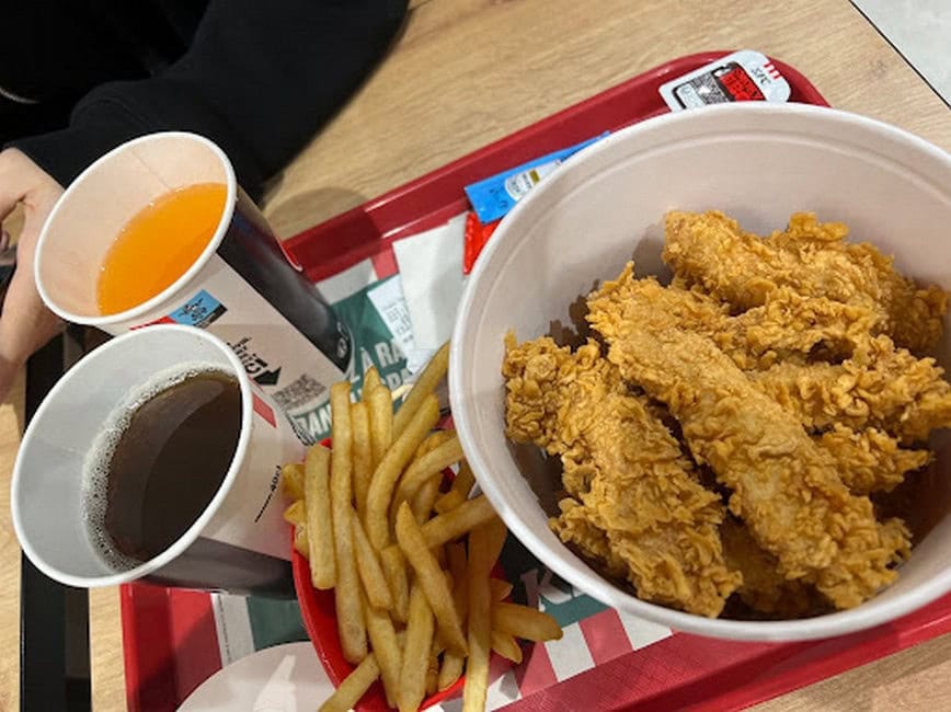 KFC - Des tenders accompagné de frites