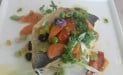 Le Patio - Filet de daurade bio, vierge gourmande, écrasées de pomme de terre