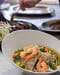 Jana - Un raviolis de canard au court bouillon crevettes 