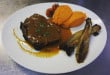 Le Cellier Volnaysien - Le paleron confit accompagné d'une purée de patate douce et endives braisées