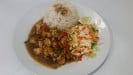 Family wok - Riz safranée poulet sauce maison