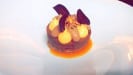 L'Endroit - Dacquoise noisette, bavarois gianduja, crémeux passion...