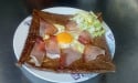 Le petit malouin - La galette du moment chèvre oeuf jambon de pays 