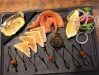 Le Fer à Cheval - Huître gratiné au champagne saumon fumé et Saint jacques marinée et snackée