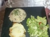 Les andalouses - Escalope de veau gratiné avec accompagnement riz parfumé sauce champignon