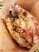 Délice pizza - La pizza porte-feuilles -blanc de poulet fumé, oignons fris, moutarde, tomate cerise