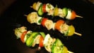 Chich'Apéro - Brochettes aux crevettes épicées et légumes bio