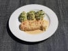 La Grignoterie - Pave de cabillaud avec sa sauce au vin blanc et son risotto aux courgettes