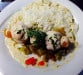 L'Atelier - Brochette de filet de sole, sauce à l' estragon, riz et compotée de fenouil