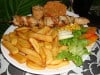 2Spee Grill - Brochette avec frites, salades et riz