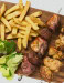 Courtepaille - brochette de poulet, et brochette de canard