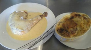 Ô P'tit Bistrot - Poulet de bresse à la crème et son gratin dauphinois