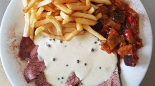 Brasserie du lac - robeef sauce au poivre vert