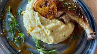 L'Aliva - Cuisse de canard à l’orange et sa polenta crémeuse