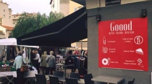 Goood - La façade du restaurant avec la terrasse