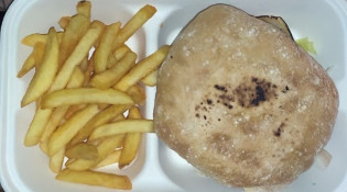 Glacier rose et leon - Un burger, frites