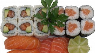 Poz sushi - Le menu love au saumon