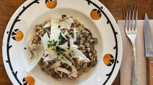L'ordonnance - Risotto d’orge aux champignons bruns