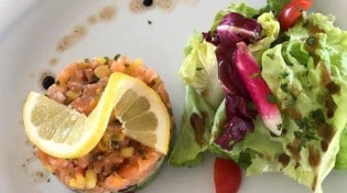 L'alizé plage - Tartare de saumon gravlax 