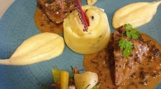 Auberge de la Rode - Quasi de veau sauce aux morilles 