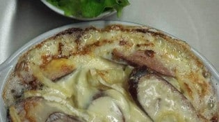 Ty Gwechall - Gratin pommes de terre saucisse de Molène sauce échalotes et reblochon
