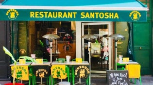 Santosha - La façade du restaurant 