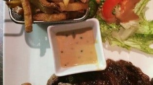 Taverne Heidelberg - Entrecôte, sauce au poivre avec supplément foie gras